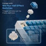 Mechanical Keyboard, Chilkey Slice75 HE Gaming Keyboard Wired, 75% Hall Effect Magnetic Aluminum Keyboard with WS Flux HE Clacky Switch, Rapid Trigger, 8K Polling, Per-Key RGB Custom, PC/Mac Support