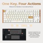Keychron K8 HE TKL Wireless Bluetooth 2.4G Wired Triple Mode Hot Swappable Hall Effect Keyboard with QMK VIA Aluminum+Wood Frame Rapid Trigger for Mac Windows Linux-White