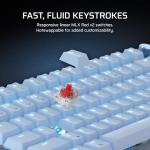 Corsair K65 Plus Wireless 75% RGB Hot-Swappable Mechanical Gaming Keyboard for Mac and iPad – Pre-Lubricated MLX Red v2 Linear Switches, Sound Dampening – QWERTY NA Layout – Glacier Blue