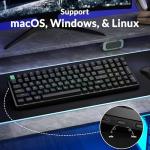 Keychron K4 HE 96% Wireless RGB Hall Effect Keyboard, Gateron Magnetic Switch, Analog Mode & Rapid Trigger, QMK/VIA, 2.4GHz/BT5.2/USB-C, Multitasker for Mac/Windows/Linux, Aluminum Frame - Black