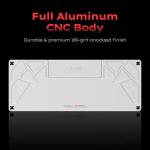 IQUNIX MQ80 Low Profile Mechanical Keyboard for Work and Gaming Tri Mode Wireless Wired CNC Aluminum Hot Swappable RGB Backlit Long Battery Life VIA Support (Silver)