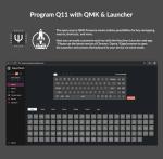 Keychron Q11 QMK/VIA TKL Split Keyboard Ergonomic, 91 Keys 75% Layout Wired Mechanical Gaming Keyboard Mac & Windows with Full Alu Frame, PBT Keycaps & Knobs, Hot-Swappable Keycrhon Super Red Switch