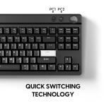 Pulsar XBOARD QS Mechanical Gaming Keyboard – QMK/VIA, Hot Swappable Linear Switch, TKL Layout Gasket Mount, Aluminum Frame, RGB LED Backlit, Knob, Dual PC Quick Switch for Mac/Windows (Black)