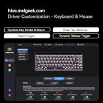 MelGeek MADE68 Ultra+ Wired Gaming Keyboard, Magnetic Keyboard with Hall Effect, 65% Compact Rapid Trigger, Hot-Swappable, RGB Snap Tap & Adjustable Actuation, HIVE Custom, Aluminum Case-Jelly Pink