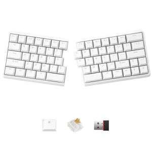 NocFree Lite: Wireless Ergonomic Split Mechanical Keyboard Hot Swappable, Compact 60% Layout, PBT Keycaps Programmable for Mac & Windows(Tactile,New Standard Version)