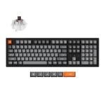 Keychron K10 MAX RGB Hotswappable Wireless Mechanical Keyboard - 2.4GHz/Bluetooth/USB-C, Brown Switch, ABS Plastic Frame, Full Size Design (108 Keys), Black