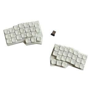 SZRKBDㅤ Corne Split Mechanical Keyboard Kit, 46-Key Ultrathin Portable, Hot-swappable Kaih V1/V2 Choc Switches,2.4G Wireless Vial Key Mapping Supported (White Full Keyboard)