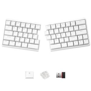 NocFree Lite: Wireless Ergonomic Split Mechanical Keyboard Hot Swappable, Compact 60% Layout, PBT Keycaps Programmable for Mac & Windows(Linear,New Standard Version)
