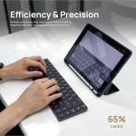 BAROCCOMiSTEL MiSTEL AIRONE BT Ultralight/Ultraslim Mechanical Keyboard, 65% Layout, Cherry MX ULP Switch, RGB Backlit, USB-C Cable, Windows/MacOS/iOS, Macro Support, Portabl, Black- Tactile