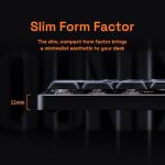 IQUNIX Magi65 Low Profile Mechanical Keyboard Wireless 65% Keyboard Ultra Slim for Creamy Typing, Hot Swappable, RGB Backlit, PBT Keycaps, Aluminum Case, BT/2.4G/USB-C, for Mac/Windows (Shadow Black)