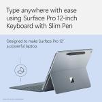 Microsoft Surface Pro Keyboard and Slim Pen 2 Bundle for Surface Pro 12" Device, Alcantara Material, Ocean