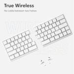NocFree Lite: Wireless Ergonomic Split Mechanical Keyboard Hot Swappable, Compact 60% Layout, PBT Keycaps Programmable for Mac & Windows(Linear,New Standard Version)