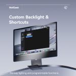 MelGeek O2 Wireless Mechanical Quiet Keyboard for Work, 75% Compact Office Keyboard, Low Profile, with Hot-Swappable and Pre-lubed Linear Switches,Bluetooth/2.4 GHz/USB-C for Mac Windows Linux