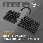 BAROCCOMiSTEL MD770 Classic Black/WF, TKL Ergonomic Mechanical Keyboard, Cherry MX, Split-Alice Layout, PBT DoubleShot Keycap, Mac/Windows OS Compatible (Blue)