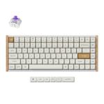 Keychron K2 HE QMK Wireless Gaming Custom Mechanical Keyboard, 2.4 GHz/Bluetooth/Wired 96% Layout Hot-Swappable Programmable RGB Backlit Gateron Magnetic Switches for Mac Windows, Wood Frame-White