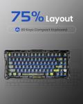 GravaStar Mercury K1 Lite Mechanical Gaming Keyboard with Mercury M2 Wireless Gaming