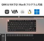 Keychron Q1 Max QMK/VIA Wireless Custom Compact Mechanical Keyboard, Double-Shot PBT, Double-Gasket, Tri-Mode BT5.1/2.4GHz/USB-C Hot Swappable RGB Backlit Gaming Keyboards, Gateron Jupiter Red, White