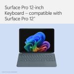 Microsoft Surface Pro Keyboard and Slim Pen 2 Bundle for Surface Pro 12" Device, Alcantara Material, Ocean