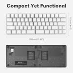 NocFree Lite: Wireless Ergonomic Split Mechanical Keyboard Hot Swappable, Compact 60% Layout, PBT Keycaps Programmable for Mac & Windows(Linear,New Standard Version)