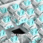 Pulsar XBOARD QS Mechanical Gaming Keyboard – QMK/VIA, Hot Swappable Linear Switch, TKL Layout Gasket Mount, Aluminum Frame, RGB LED Backlit, Knob, Dual PC Quick Switch for Mac/Windows (Black)