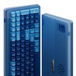 nuphy Halo96 V2 Wireless Keyboard,Gasket Structure,96% Hot Swappable Gaming Keyboard, 99 Kyes RGB Backlit Mechanical Keyboard, Support QMK/VIA,Bluetooth/USB-C/2.4GHz-Blue,Mint Switches (37gf)