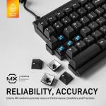 BAROCCOMiSTEL MD770 Classic Black/WF, TKL Ergonomic Mechanical Keyboard, Cherry MX, Split-Alice Layout, PBT DoubleShot Keycap, Mac/Windows OS Compatible (Blue)