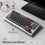 81 Pro Full Metal Custom Mechanical Keyboard, QMK/VIA Double-Shot PBT Keycap RGB Backlight Hot-swappable Dedicated Winter Bonfire Switch Mechanical Keyboard Compatible with Mac Windows Linux