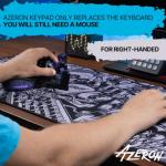 AZERON Gaming Keypad, Programmable One Handed Gaming Keyboard, with Hall Effect Analog and 30 Programmable Keys, 3D Printed Customized Keypad, for Righties (Galaxy Purple, Cyborg ll Compact)