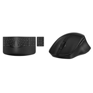 Bundle of HP 960 Ergonomic Wireless Keyboard - Connect 3 Devices with Bluetooth & Unifying Dongle Connectivity + HP 480 Comfort Bluetooth Mouse - Contoured Shape - Bluetooth® 5.3- Multi-OS Compatible