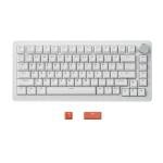 DrunkDeer A75 Pro Rapid Trigger Mechanical Gaming Keyboard HE Hall Effect Silent Magnetic Switch Adjustable Actuation PBT Keycap Cherry Profile RGB 75% 82Keys ANSI Wired with Knob,White