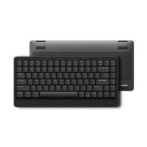 LOFREE Edge Low Profile Mechanical Keyboard, 75% Rechargeable Bluetooth and Wired Connection for Window, Mac OS/POM Switches 2.0, Carbon Fiber Top Case, Mg Alloy Bottom Case (Volcano Grey)