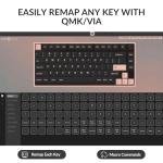 81 Pro Full Metal Custom Mechanical Keyboard, QMK/VIA Double-Shot PBT Keycap RGB Backlight Hot-swappable Dedicated Winter Bonfire Switch Mechanical Keyboard Compatible with Mac Windows Linux