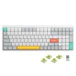 nuphy Air96 V2 Wireless Mechanical Keyboard,100 Keys RGB Backlit Keyboard,Supports Bluetooth 5.1,2.4G and Wired Connection,for PC/Laptop/Windows/Mac -White Gateron Aloe Switch