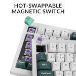 Keychron Q1 HE Wireless QMK Custom Mechanical Keyboard with Hall Effect Gateron Double-Rail Magnetic Switch Rapid Trigger, 2.4 GHz Bluetooth RGB Compatible with Mac Windows Linux (Hot-swappable)