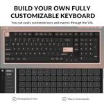 Keychron Q5 Max 96% Layout Full-Metal Custom Wireless Mechanical Keyboard with Knob, QMK/VIA Programmable 1000Hz 2.4 GHz/Bluetooth/Wired RGB Backlit for Mac Windows, Gateron Brown Switch-Carbon Black