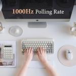 LOFREE Zero ARTZ Mechanical Keyboard, 75% Rechargeable Hot-swappable Keyboards with 3 Types Connection for Windows, Mac OS, Linear Switches/Terrazzo Grey