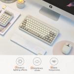 LOFREE Zero ARTZ Mechanical Keyboard, 75% Rechargeable Hot-swappable Keyboards with 3 Types Connection for Windows, Mac OS, Linear Switches/Terrazzo Grey