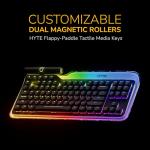 Hyte Keeb TKL - Modern Human Interface - Customizable Tenkeyless Wired Crystal Bubble RGB Gasket Mounted Mechanical Keyboard - Fluffy Lavender Linear Switches - Crystal/Black