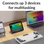 Keychron Q1 HE QMK Rapid Trigger Wireless Custom Mechanical Keyboard, 2.4 GHz/Bluetooth/Wired 75% Hot-Swappable Programmable RGB Gateron Double-Rail Magnetic Switches for Mac Windows, Shell White