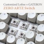 LOFREE Zero ARTZ Mechanical Keyboard, 75% Rechargeable Hot-swappable Keyboards with 3 Types Connection for Windows, Mac OS, Linear Switches/Terrazzo Grey