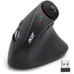 acer Ergonomic Mouse Wireless with Side Scroll Wheel, Bluetooth Mouse for Laptop(BT5.2+2.4GHz), Office Vertical Computer Mice, Right Hand Ergo Mice, 8 Buttons, 2.4GHz USB Receiver for PC and Desktop