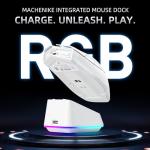 Machenike 8KHz Wireless Gaming Mouse with RGB Charging Dock,26,000 DPI,PAW3395 Sensor,RGB Backlit,6 Programmable Buttons,Long Battery Life,Gaming Mice Compatible with PC, Mac