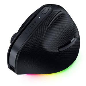 Razer Pro Click V2 Vertical Wireless Mouse: 6 Button Ergonomic Design - One Click AI Prompt - Supports Windows & Mac - Multi Device Connectivity via 2.4GHz, Bluetooth, or USB C Wired Mode - Chroma RGB