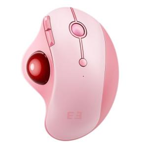 seenda Wireless Trackball Mouse, Bluetooth Ergonomic Rollerball - Rechargeable Multi-Device USB/Bluetooth Connection, Thumb Control Compatible for Mac/Android/Windows Computers, Pink