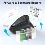 acer Ergonomic Mouse Wireless with Side Scroll Wheel, Bluetooth Mouse for Laptop(BT5.2+2.4GHz), Office Vertical Computer Mice, Right Hand Ergo Mice, 8 Buttons, 2.4GHz USB Receiver for PC and Desktop