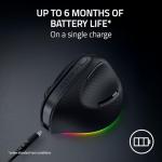 Razer Pro Click V2 Vertical Wireless Mouse: 6 Button Ergonomic Design - One Click AI Prompt - Supports Windows & Mac - Multi Device Connectivity via 2.4GHz, Bluetooth, or USB C Wired Mode - Chroma RGB