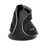 DELUX Wireless Ergonomic Vertical Mouse, Rechargeable Ergo Mouse for large Hands, Slient Click, Removable Wrist Rest, Up to 4000 DPI, 6 Buttons,2.4G Dual Mode, Compatible with Laptop/PC (M618PD-Black)