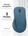 Lenovo Yoga Pro Mouse, Bluetooth, USB-C Rechargable, Dual Mode Bluetooth, 6 Button, Right Handed Design, Ergonomic Design, Programmable Buttons, 2-Way Metal Scroll Wheel, Tidal Teal
