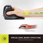 DELUX Wireless Ergonomic Vertical Mouse, Rechargeable Ergo Mouse for large Hands, Slient Click, Removable Wrist Rest, Up to 4000 DPI, 6 Buttons,2.4G Dual Mode, Compatible with Laptop/PC (M618PD-Black)