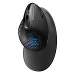 DELUX Seeker Ergonomic Mouse Wireless, Vertical Mouse with OLED Screen, 6 Buttons&Thumb Wheel Function, Silent Click, Up to 7200DPI, Programmable, Rechargeable, BT/2.4G/Wired, RGB Light(M618XSD-Black)